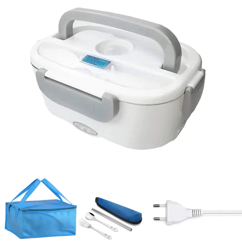 Plastic Electric Heating Lunch Box 12V 24V 110V 220V Car Truck Office Outdoor Meal Food Warmer Container Heater Bento Box Set