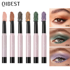 QIBEST Pearlescent Silkworm Eyeshadow Pencil Lasting Glitter Shiny Pigment Makeup