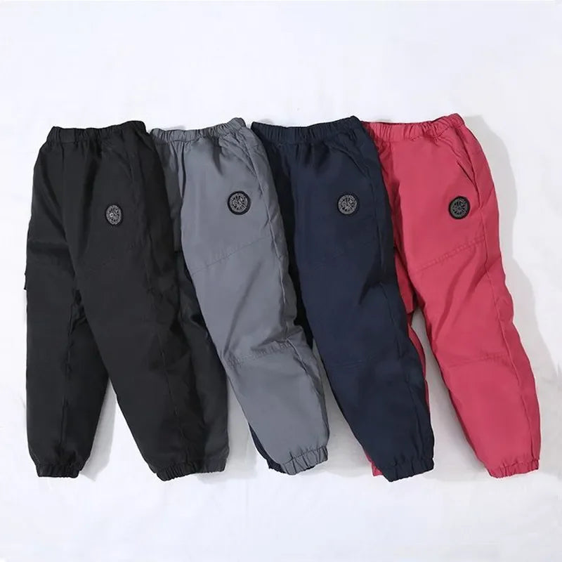 Casual  Boy Solid Winter Pants 90% Dowm Thick Warm Trousers Waterproof Ski Pants