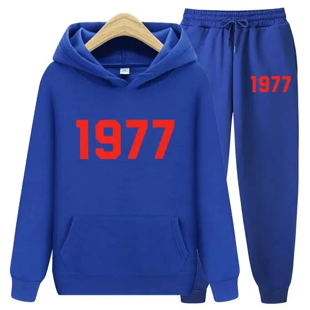 Men Tracksuit Sweat Suits Mens 2 Piece Round Neck +Pants Set Hop Fashion Streetwear Sports Clothing Set