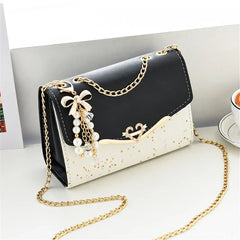 Women Trendy Sequin Single Shoulder Bags Mobile Phone Pouch Ladies PU Leather Handbag