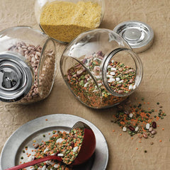 Kitchen Glass Airtight Jar Spice Tea Coffee Beans Candy Food Fresh-keeping Bottle Storage Tools