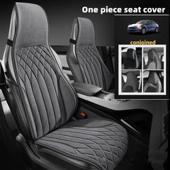 Breathable Car Seat Cover Luxurious Soft Suede Driver's Seat Anti-slip Protective Cushion