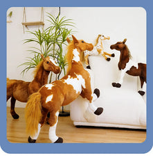 30/40/50cm Horse Plush Animal Stuffed Toys Simulation Realistic Stuffed Pillow Cute Soft Creative Hot Sale Huggable