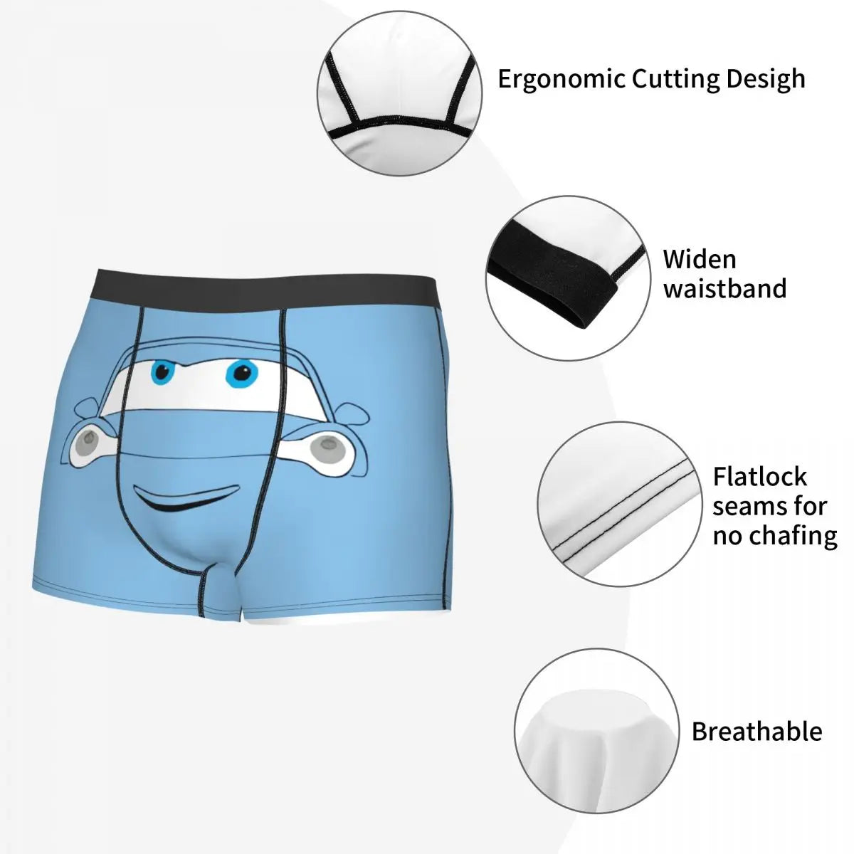 Long Underwear Humor Boxer Briefs Shorts Panties Male Soft Underpants