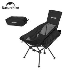 Naturehike Portable Folding High-back Chair Lightweight Fishing Tourist Leisure Chair Aluminum Alloy Outdoor Camping Furniture