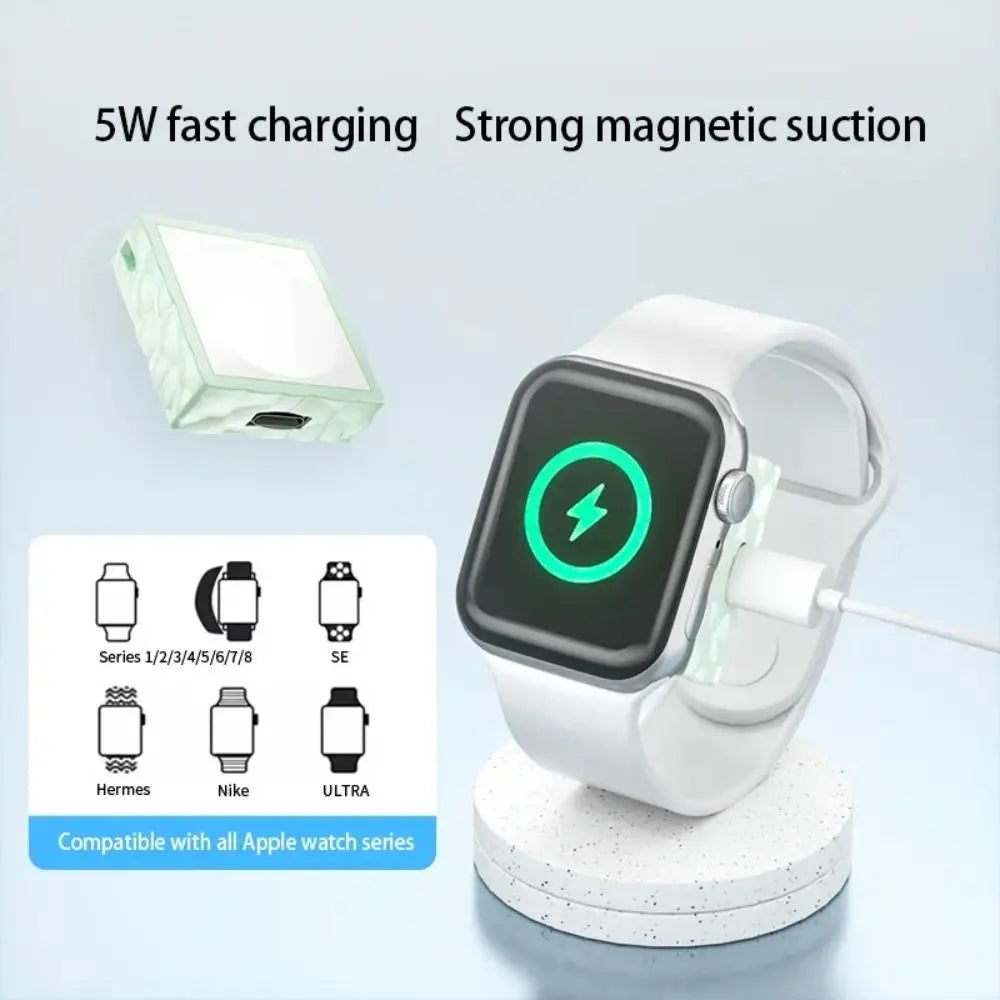 2 in 1 Charging Dock Stand Type-C Adapter Wireless Charger 8 Pin for Apple Watch Ultra 49mm/for Apple Watch Series 10 9 8 7