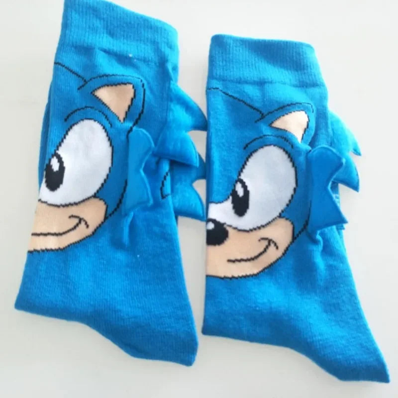 Sonics Child Socks Cute Stocking Anime Kids Boys Cotton Hosiery Cartoon Winter Spring Thin Socks Children Birthday Cute Gifts