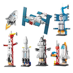 Creative Aerospace Series Building Blocks Space Rocket Craft Launch Center Station Base Set Bricks Toys