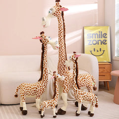 35-120cm Kawaii Simulation Giraffe Soft Stuffed Lifelike Wild Animals Soft Doll Home Decor RoomOrnament Birthday Gift