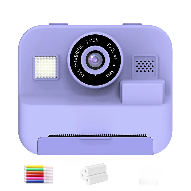 Educational Thermal Instant Print Camera With 32G Card, 1080P Children Mini Digital Video Camera