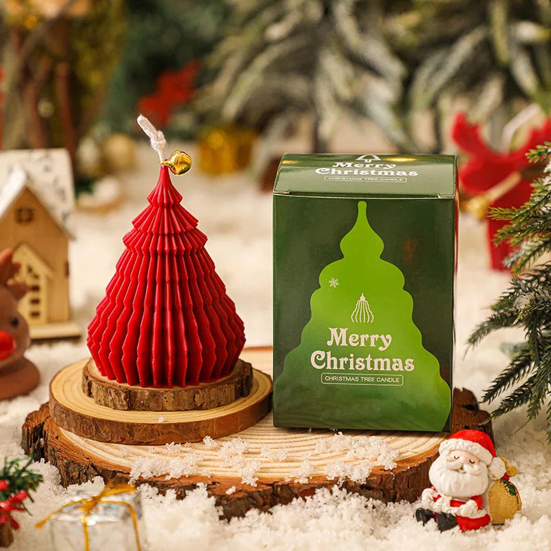 Handmade Party Decoration Christmas Tree Aromatherapy Candle Gift Box