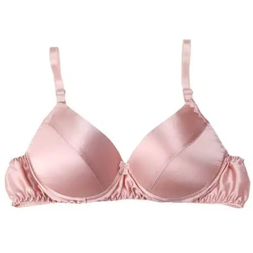 Good quality, affordable, breathable silk bra, thin, without steel rings, inside and outside