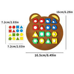 1pcs geometric matching battle game toys, double battle decompression parent-child interactive desktop toys