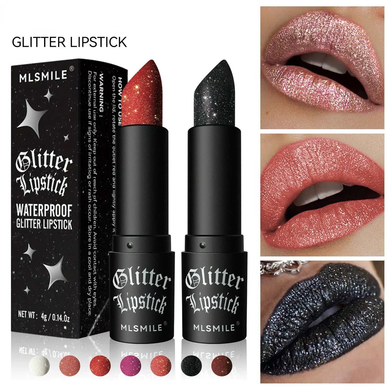 Glitter Diamonds Matte Lipstick Waterproof Long Last Color Rendering Non-stick Cup Nude Red Lipsticks