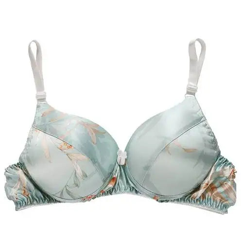 Good quality, affordable, breathable silk bra, thin, without steel rings, inside and outside