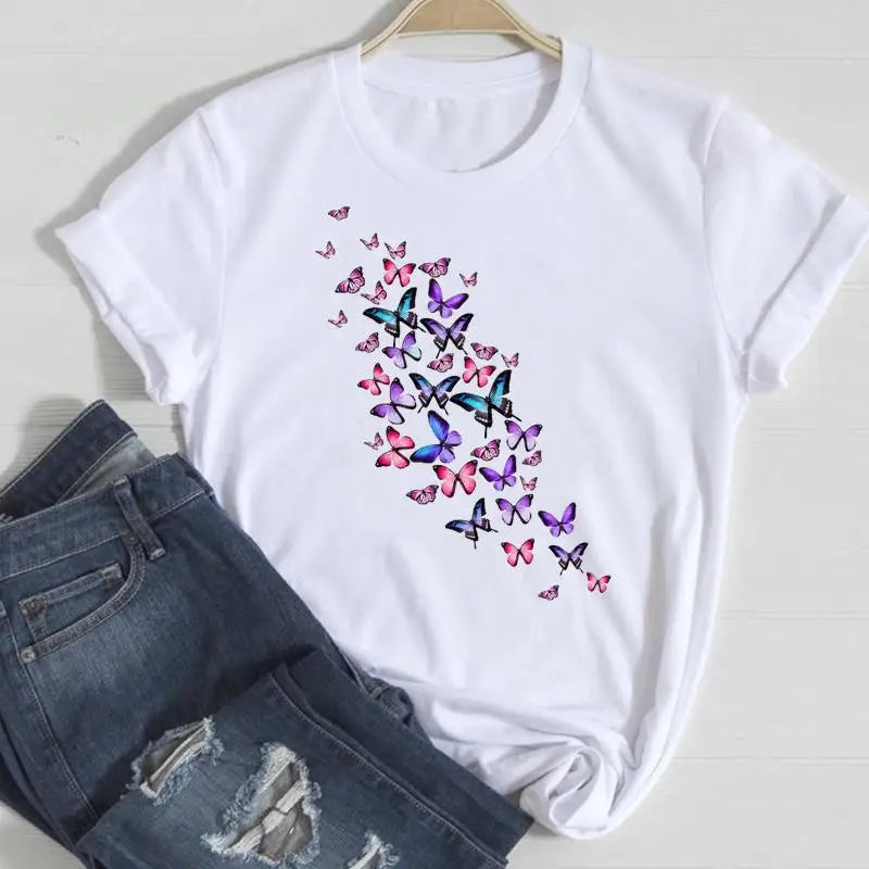 Printed Dress Blouse Women's T-shirt Graphic T Shirts  Women Clothing