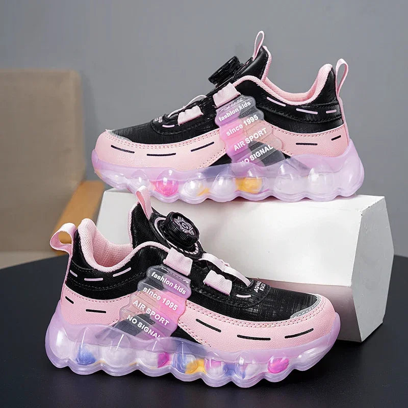 Spring Children Girls Boys PU Sneakers Toddlers Casual Shoes