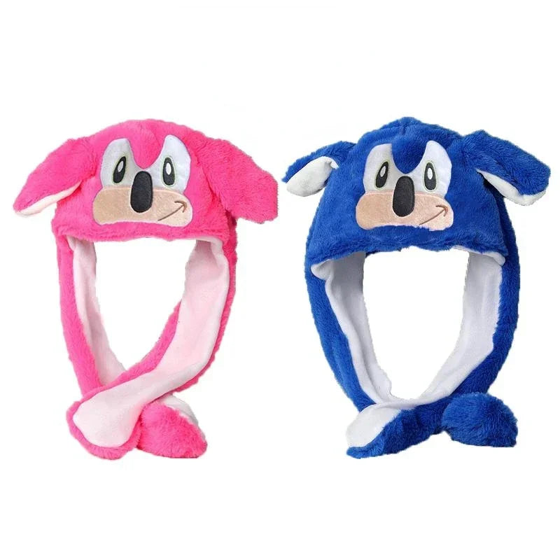 New Anime Hedgehog Sonic Plush Hat Press Jump Cap