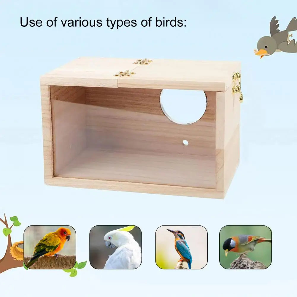 Bird House Nest Easy to Clean Parrot House Smooth Edges Parakeet Nesting Box Bird Supplies