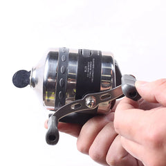 Fishing Reels BL25 Stainless Steel Metal Wheel for Slingshot Shooting Outdoor Hunting Slingshot Fishing Reel Closed