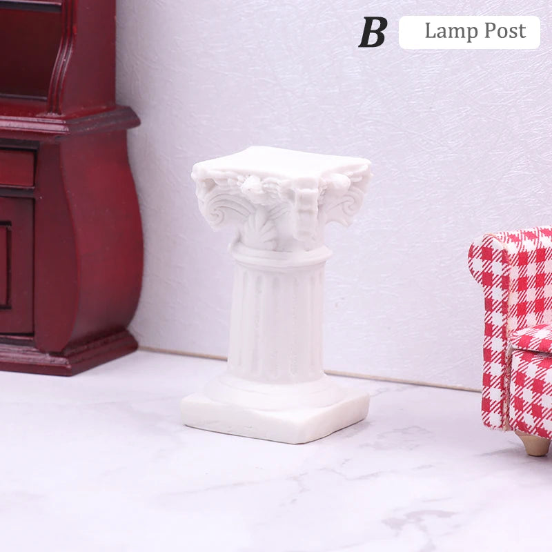 Mini Dollhouse Miniature Desk Lamp LED Table Candlestick Doll Decor Toy Doll House Decoration Accessories