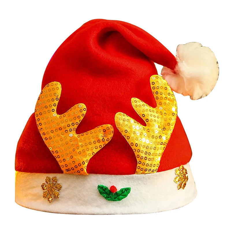 Christmas Hat New Year Cap Cute Cartoon Snowman ElK Hats For Children Adult Xmas Gift Decoration Performance Hats