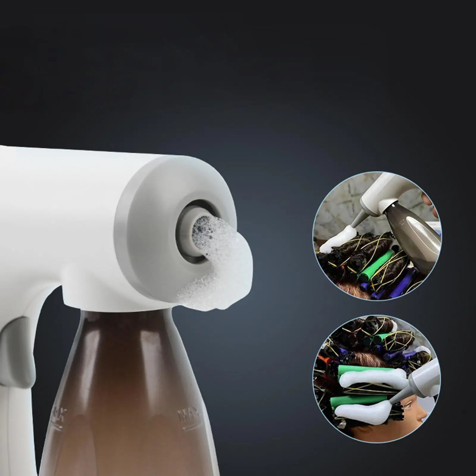 Electric Bubble Cold and Hot Perm Foam Evenly Foaming Machine Hair Perming Salon Rechargeable Electric Bubble Device