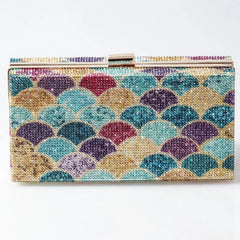 New Colorful Diamond Party Clutch Purse For Women