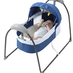 Baby Cot 3-Speed Auto Swing Electric Baby Swing Baby Bouncer Baby Lounger Cradle up to 18KG with Music