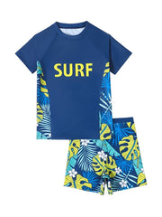 Boy Swimsuit  Short Sleeves Children Swimwear