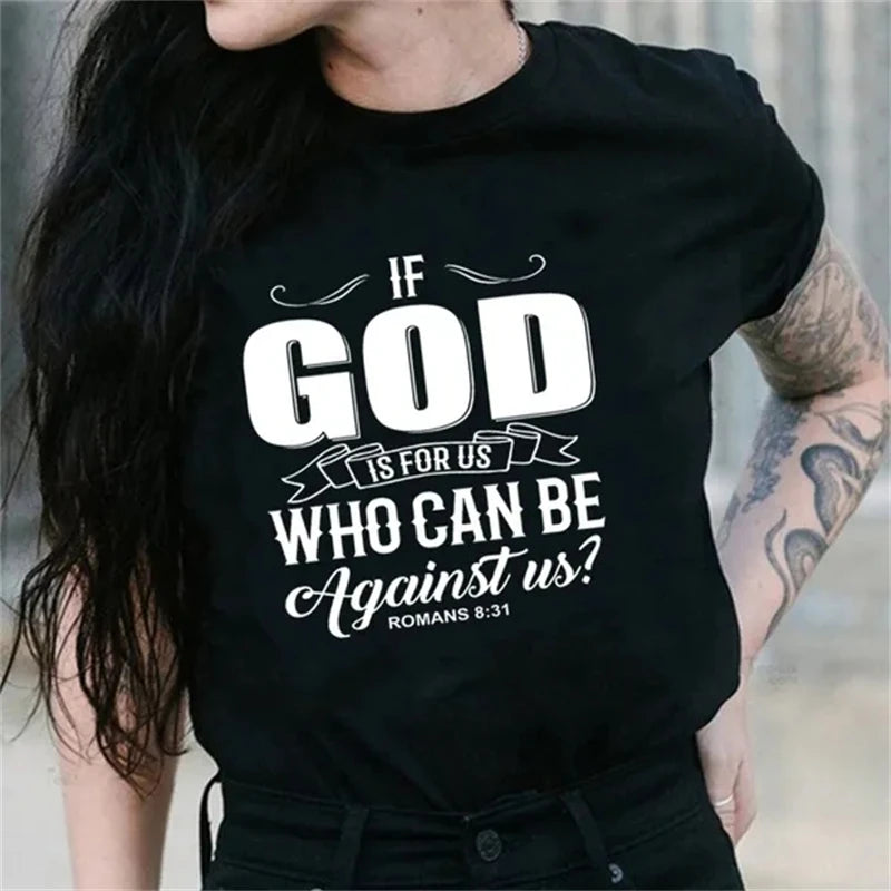 T Shirt Women Fashion Jesus Faith God Religious Graphic Tee Shirt Casual Short Sleeve Tops