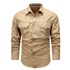 Men's casual loose long-sleeved shirt