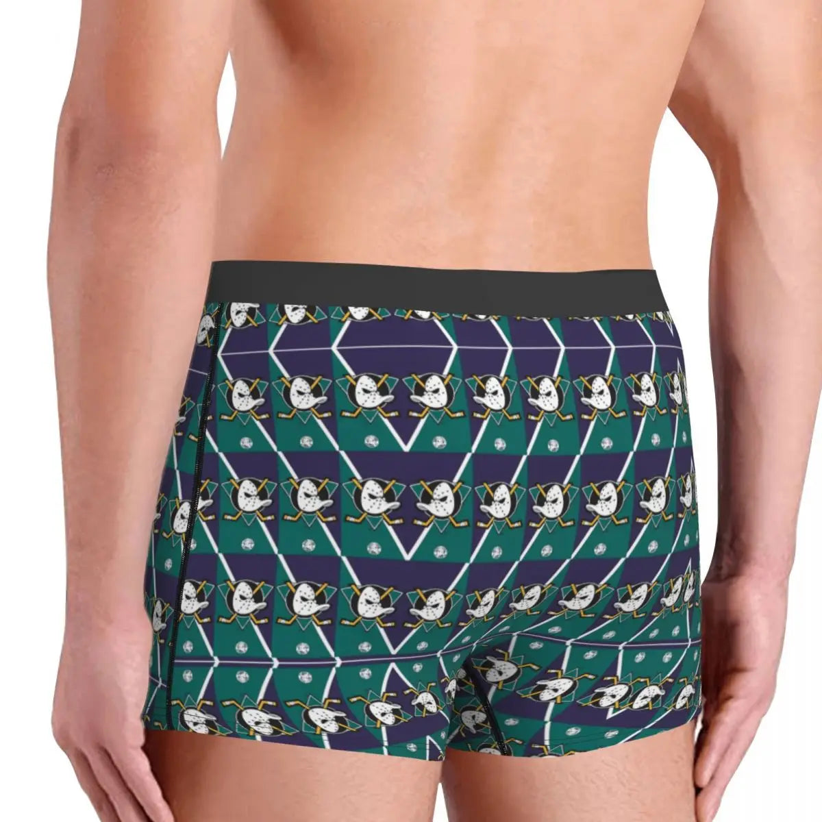 Mighty Ducks Ice Hockey 12 Men's Boxer Briefs Four Seasons Wearable Graphic Undergarment Joke