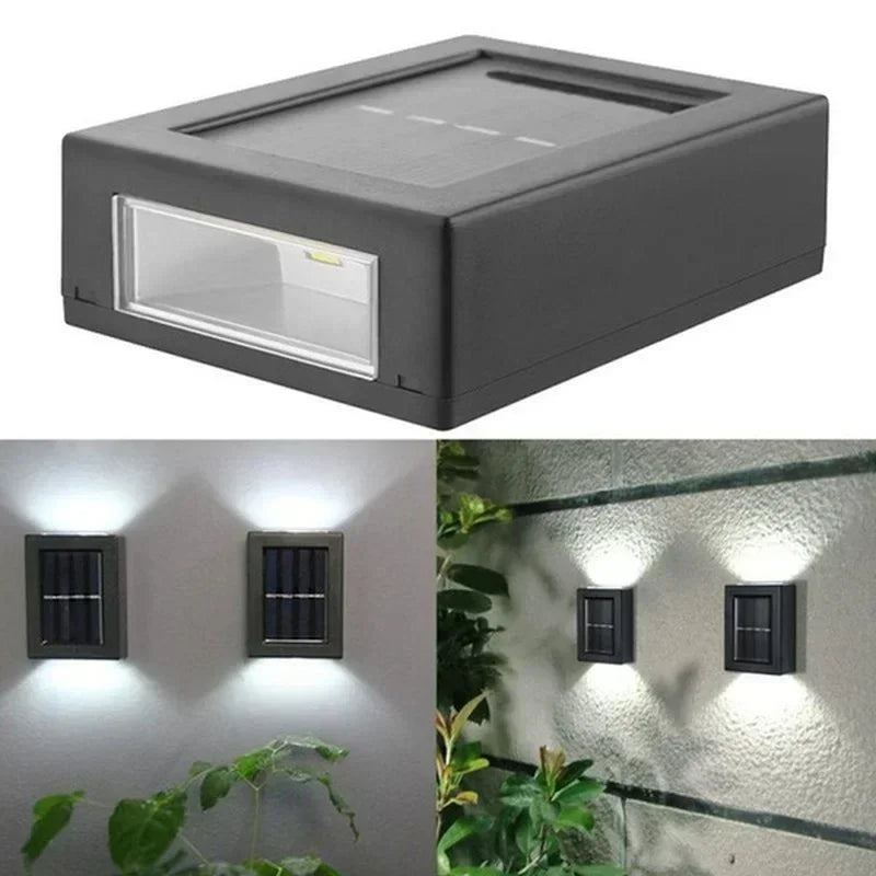 Solar Up and Down Spot Lights Outdoor, Street Wall Light Lamp Solar Powered Sunlight Waterproof Solar Lamp