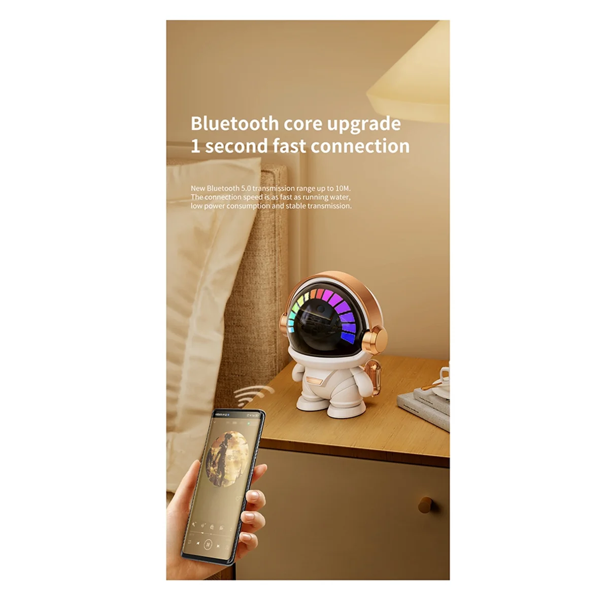 Astronaut Wireless Bluetooth Speaker Tws Cute Desktop Space Robot Subwoofer Bluetooth Speaker