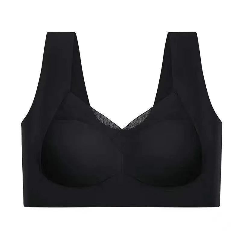 Large Size Bra Push Up Sports Brassiere Woman Lace Underwear Wireless Yoga Top Women's