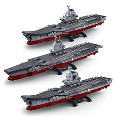 Hot Sluban Blocks Military Series Maritime Aircraft Carrier Model Building Blocks