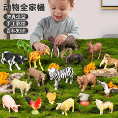 Mini Simulation African Wild Lion Farm Animals Sets Tiger deer Elephants Figurines Model children festival birthday Kid gift Toy