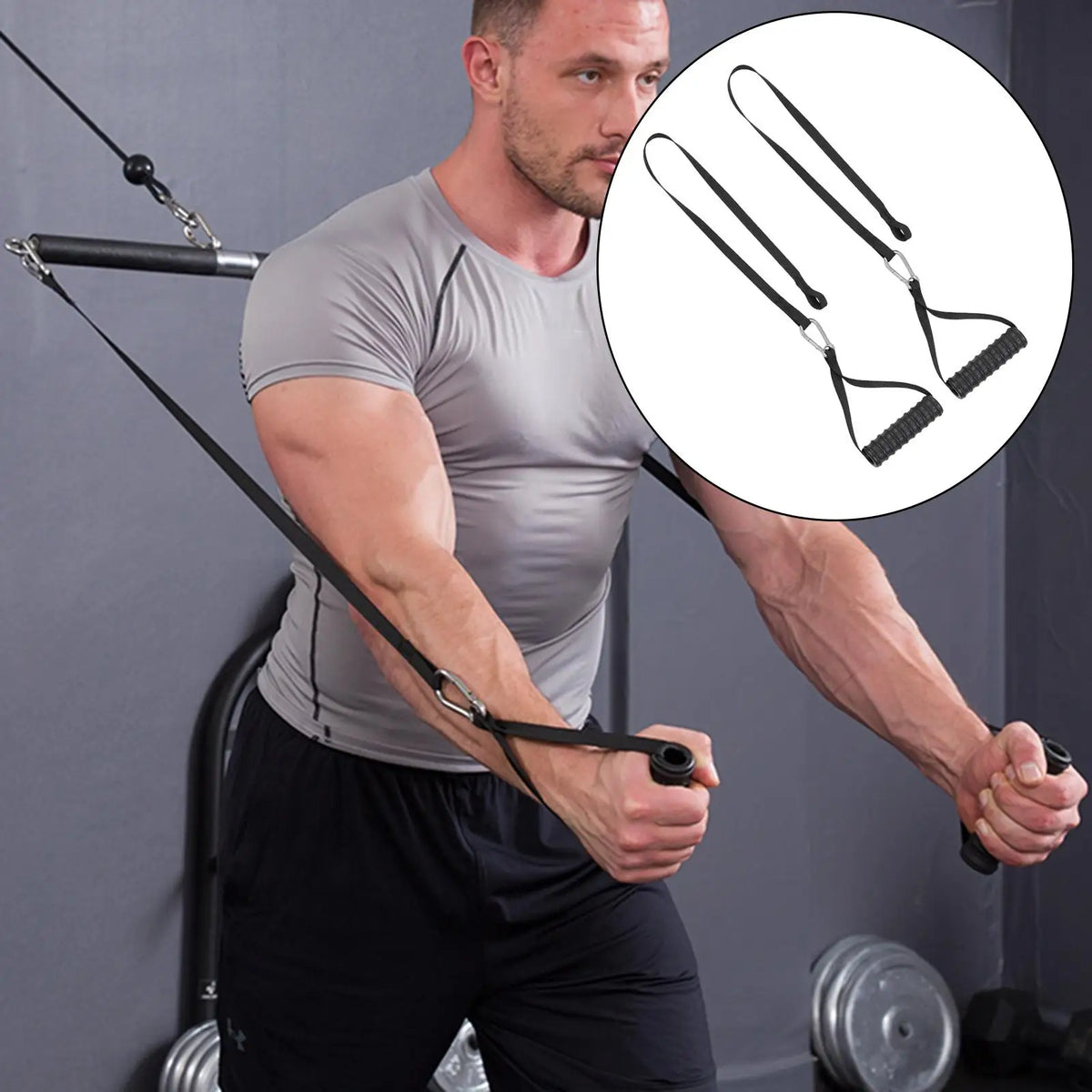 Tricep Rope Pull Down Activating More Muscle Fibers Triceps Pull Downs Crunches