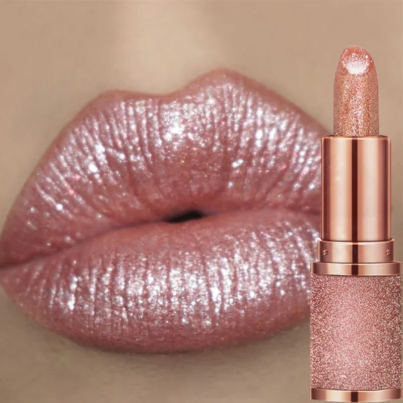 Color Changing Glitter Lipstick Waterproof Longlasting Moisturizing  Lip Makeups