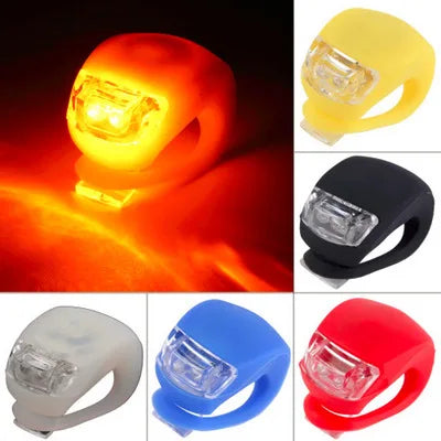Silicone Bike Light MTB LED Front Rear Wheel Lamp Waterproof Flashlight Cycling Safety Warning Light Accessories