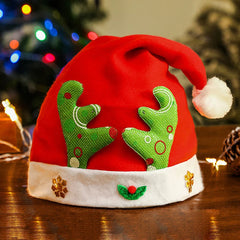 Christmas Hat New Year Cap Cute Cartoon Snowman ElK Hats For Children Adult Xmas Gift Decoration Performance Hats