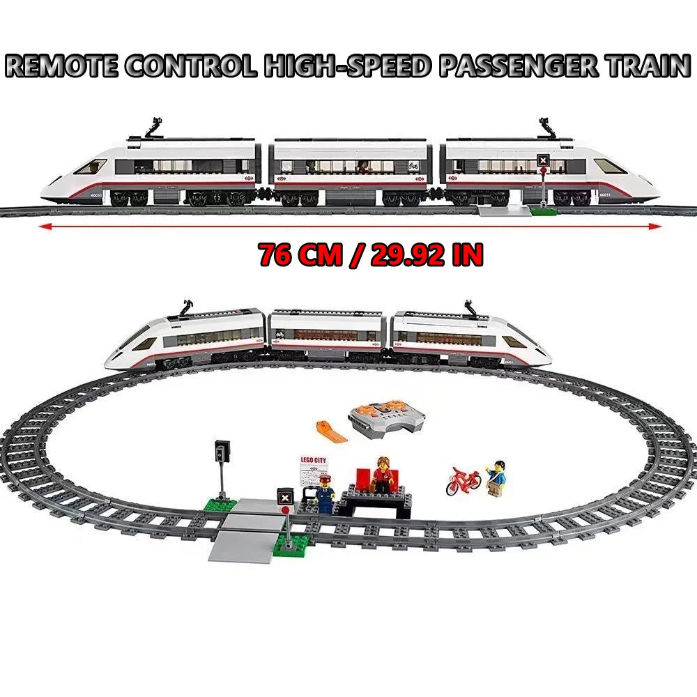 Remote Control High-speed Passenger Train 659Pcs CITY Building Blocks Children's Educational Toys