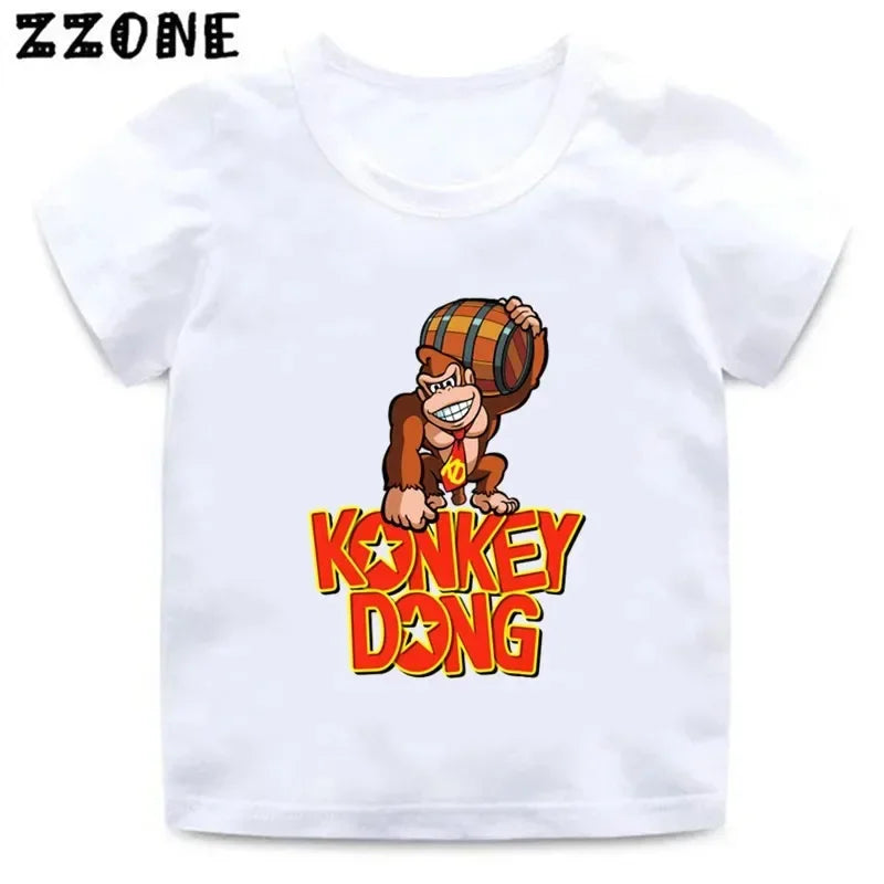 Donkey Kong Country Graphic Cartoon Kids T-Shirts