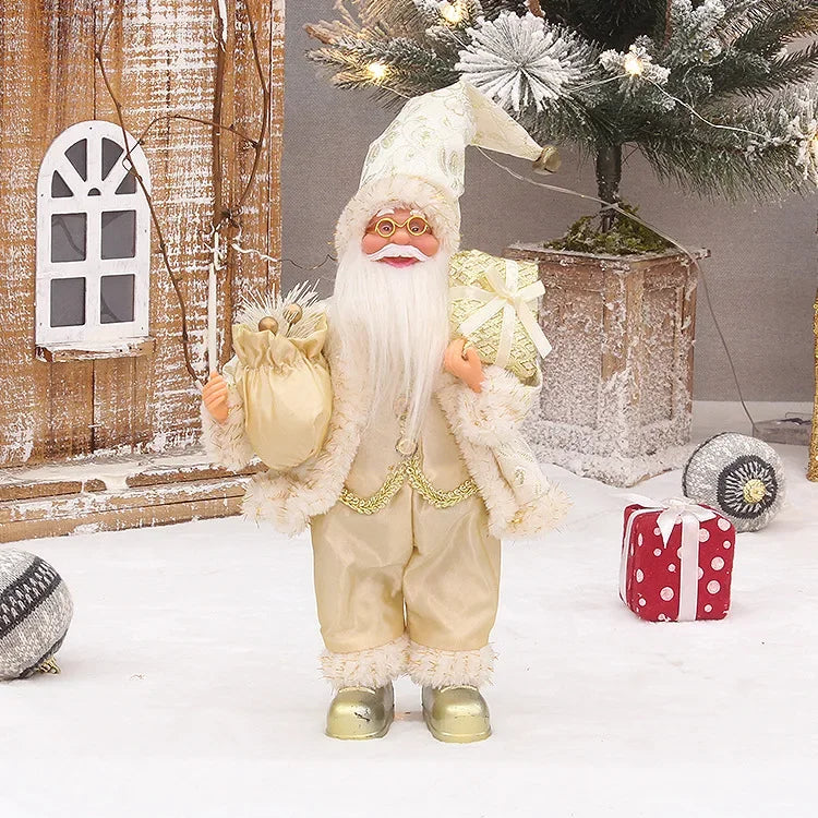 Xmas Decor for Home Navidad Party Ornaments Christmas Ornaments Santa Claus Doll with Gift Bags