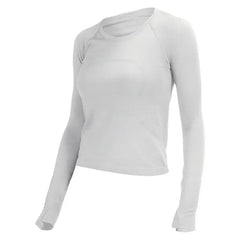 clothing with high elasticity and seamless tight fitting women's sports long sleeved T-shirt 2.0 tight fitting quick dr