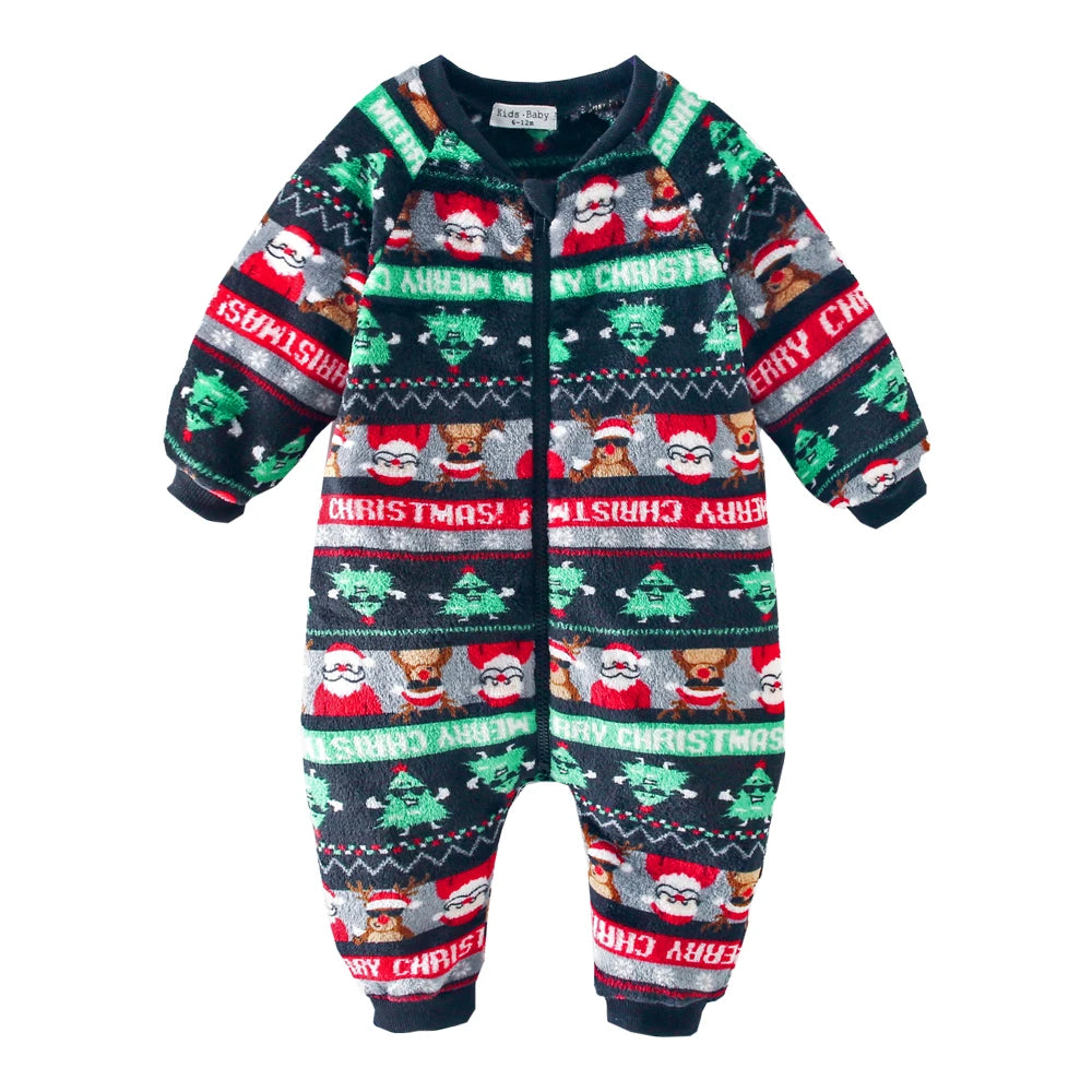 Sanlutoz Cute Printing Fleece Winter Baby Rompers Clothing Zipper Long Sleeve Toddler Jumpsuits