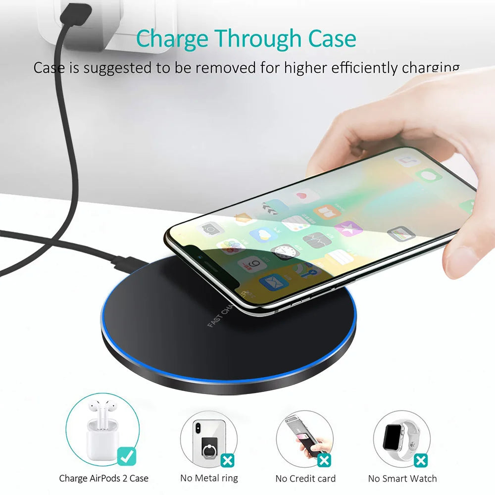 Charging Pad For iPhone 14 13 12 11 Pro Max Samsung Xiaomi iPhone Chargers