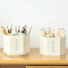 Desk Organizer Accessories Pen Holder Desktop Hexagon Pencil Pot